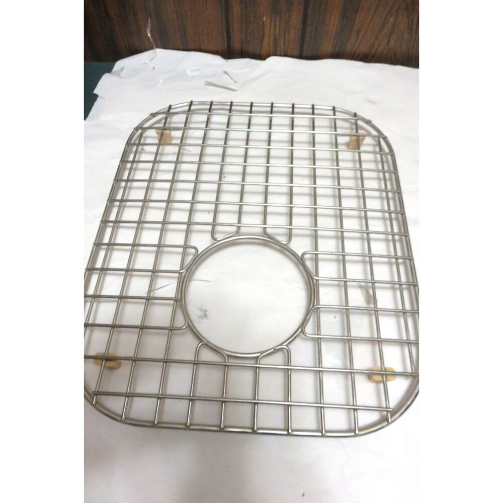Round corners stainless steel sink protector Grid  14 1/2 x 12